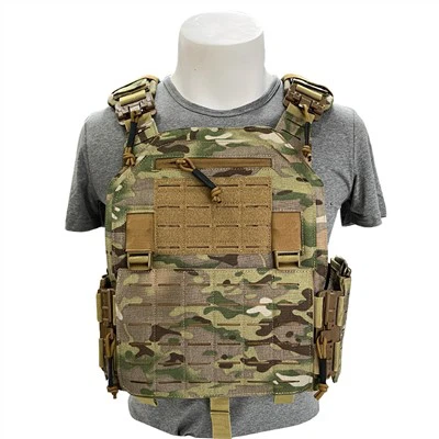 Vest Eisiúna Tapa Oirbheartaíochta Iompróirí Pláta go hiomlán inchoigeartaithe le línéar mogalra breathable